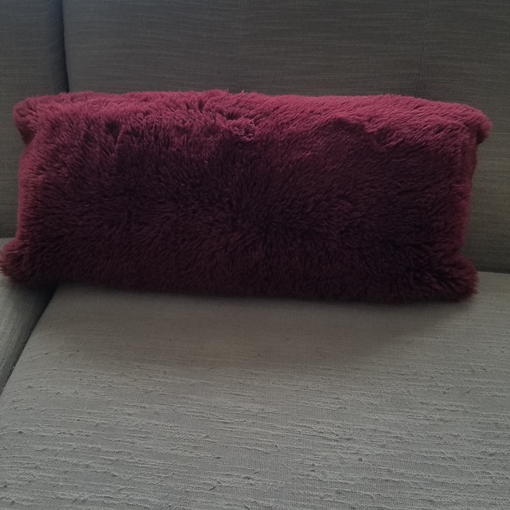 Anthropologie faux fur pillow